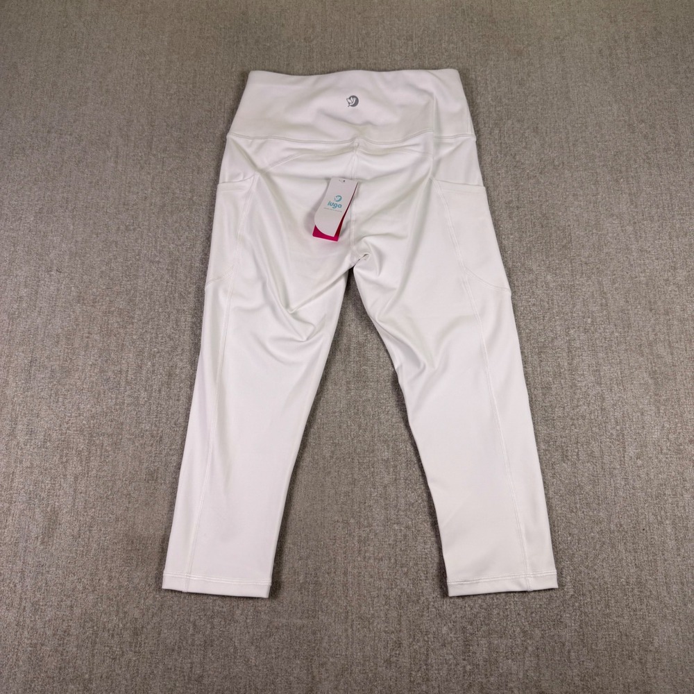 IUGA‎ Capri Leggings Women Size S White High Waisted Yoga Pants with Pockets NWT